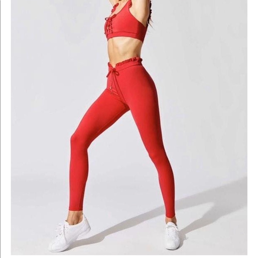 Carbon 38 red leggings